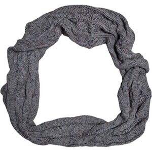 CC Gray Cable Knit Infinity Scarf Women's Speckled Multicolored Acrylic Size OS